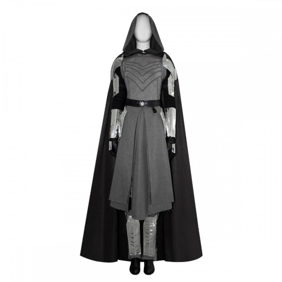 Superhero Ahsoka Simin Hatti Cosplay Costume Halloween Grey Top Suit