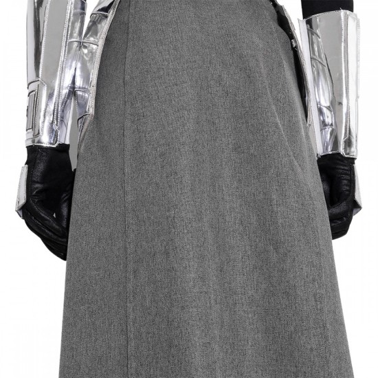 Superhero Ahsoka Simin Hatti Cosplay Costume Halloween Grey Top Suit