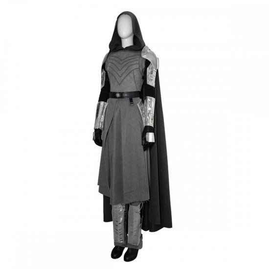 Superhero Ahsoka Simin Hatti Cosplay Costume Halloween Grey Top Suit