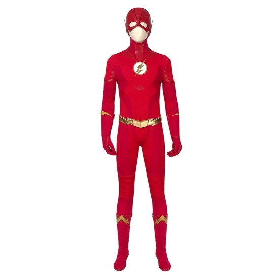 Superhero Barry Allen Cosplay Costume The Flash Cosplay Top Suit