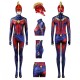 Heroes Captain Marvel Cosplay Costume Carol Danvers Stretch Bodysuit