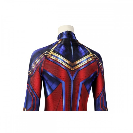 Heroes Captain Marvel Cosplay Costume Carol Danvers Stretch Bodysuit