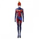 Heroes Captain Marvel Cosplay Costume Carol Danvers Stretch Bodysuit