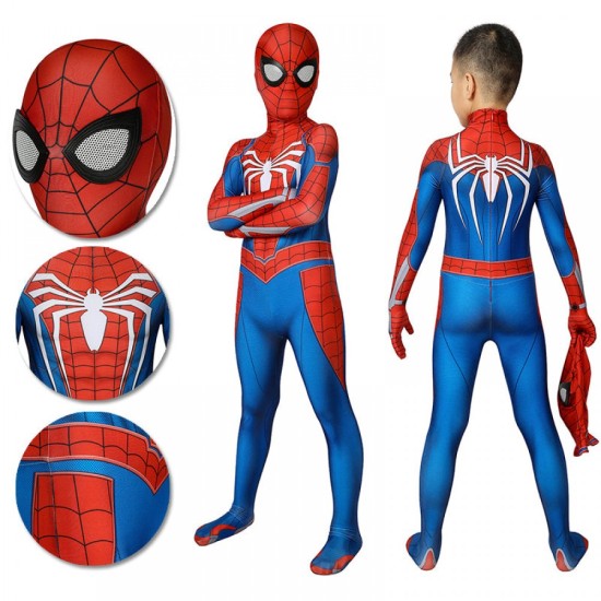 Christmas Halloween Gift SpiderMan PS4 Spider-Man Kids Cosplay Onesie for Kids