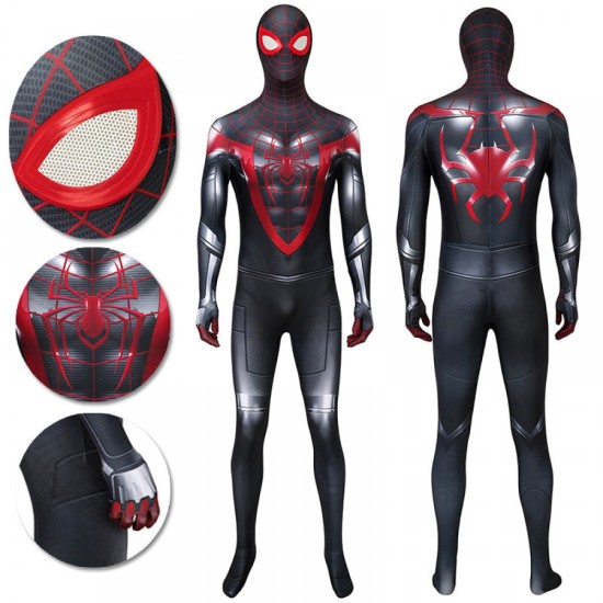 Superhero SpiderMan Suit Miles Morales PS5 Polyester Jumpsuit