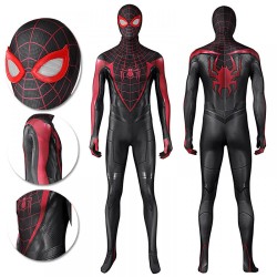 Superhero SpiderMan 2 PS5 Cosplay Costume Miles Morales Bodysuit