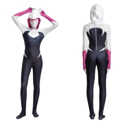 Spider-Man Gwen Stacy Cosplay Costume SpiderMan Through the Spider-Verse Women's Outfit Top