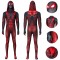 Parallel Universe SpiderMan role-playing costume Miles Morales deep red hoodie nylon jumpsuit