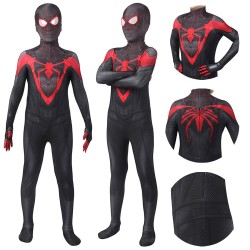 Halloween Gift Kids Avengers SpiderMan Miles Morales PS5 Cosplay Nylon Jumpsuit